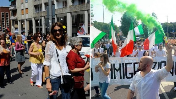 Migranti Fiori Contro Saluti Romani Destra In Corteo A Milano A 