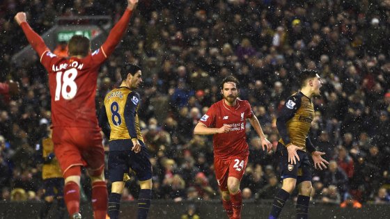 Inghilterra, pari in Liverpool-Arsenal. E Ranieri torna in vetta