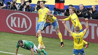 Irlanda-Svezia 1-1, un'autorete salva Ibra