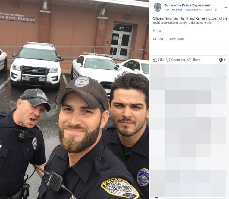 Uragano Irma, il selfie degli agenti diventa virale: ecco i poliziotti più belli del web