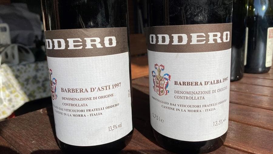 Le Barbera 1997 della cantina Oddero di La Morra: d'Asti e d'Alba
