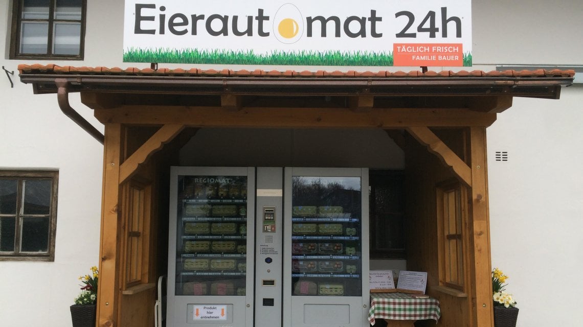 In Germania stanno prendendo piede anche i distributori automatici di prodotti sani, dalle uova allo yogurt&nbsp;
