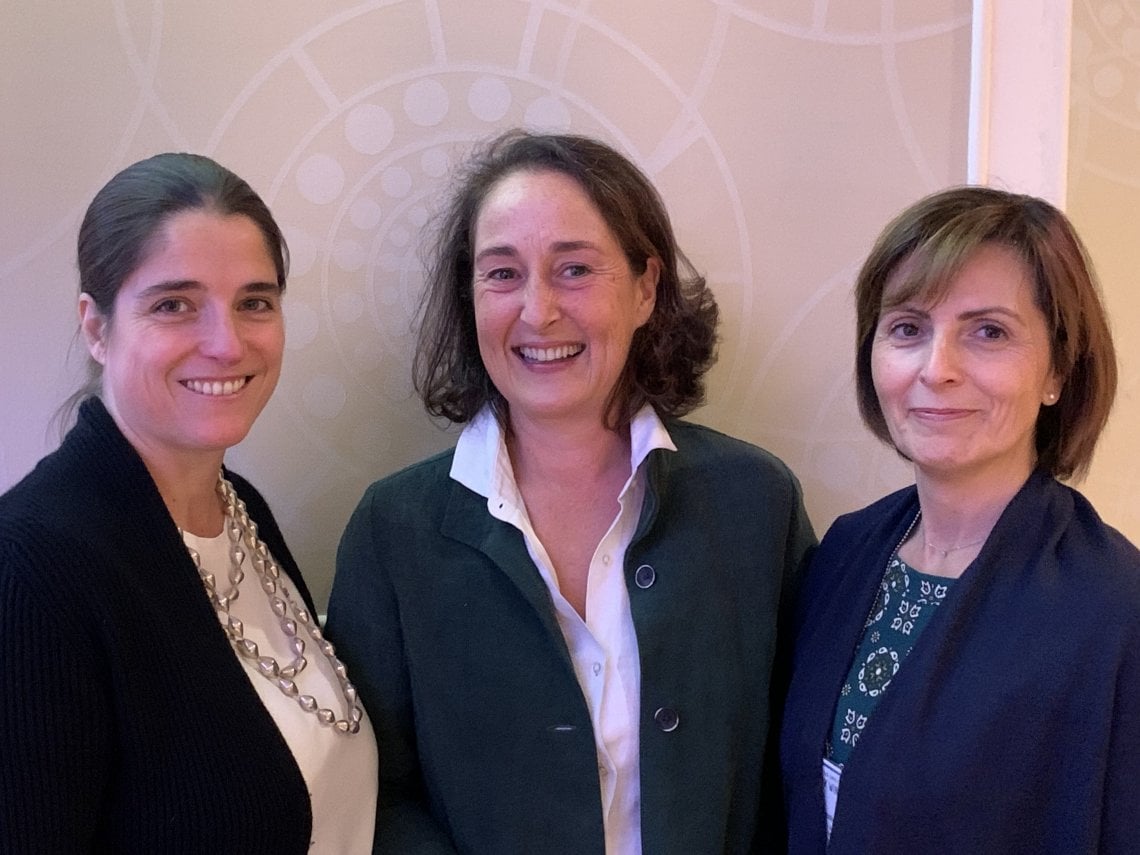 Albiera Antinori al centro con le sue due vice presidenti del Consorzio, Priscilla Incisa della Rocchetta (Sassicaia) e Cinzia Merli (Le Macchiole)