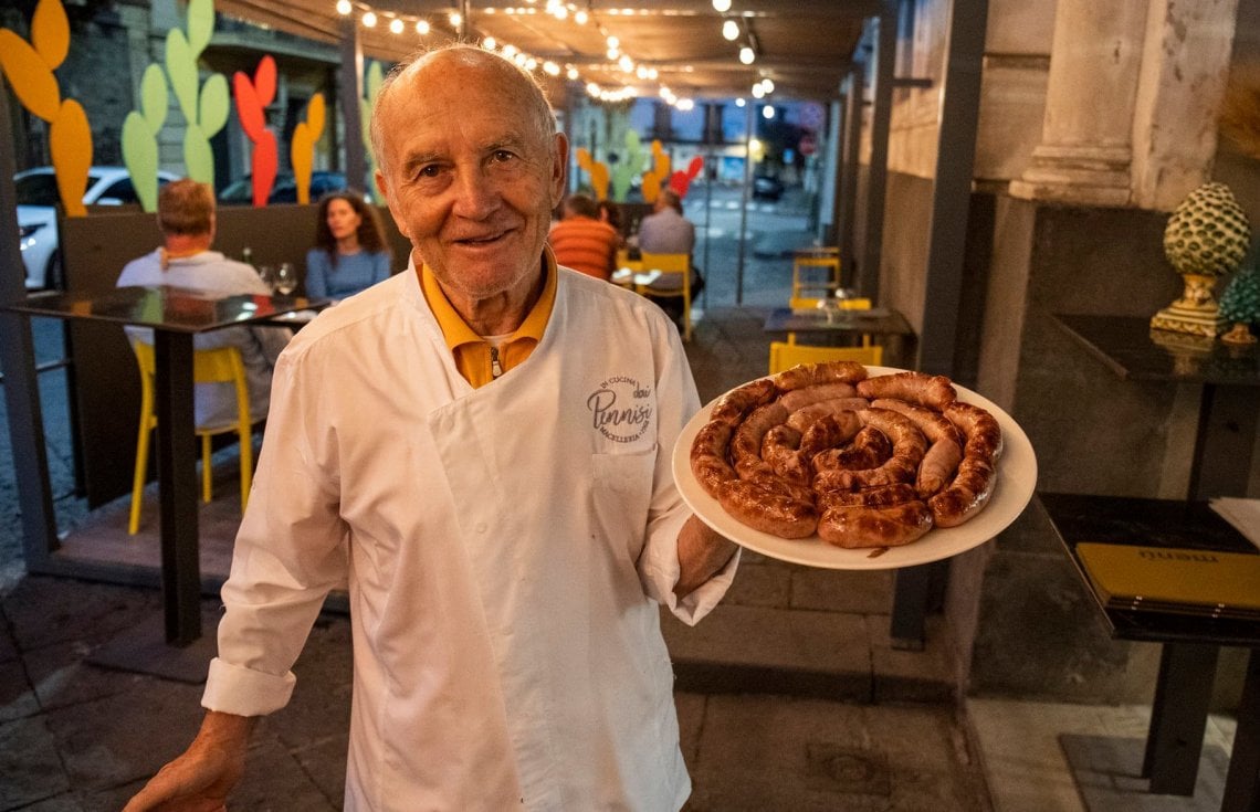 Salsiccia al ceppo Linguaglossa