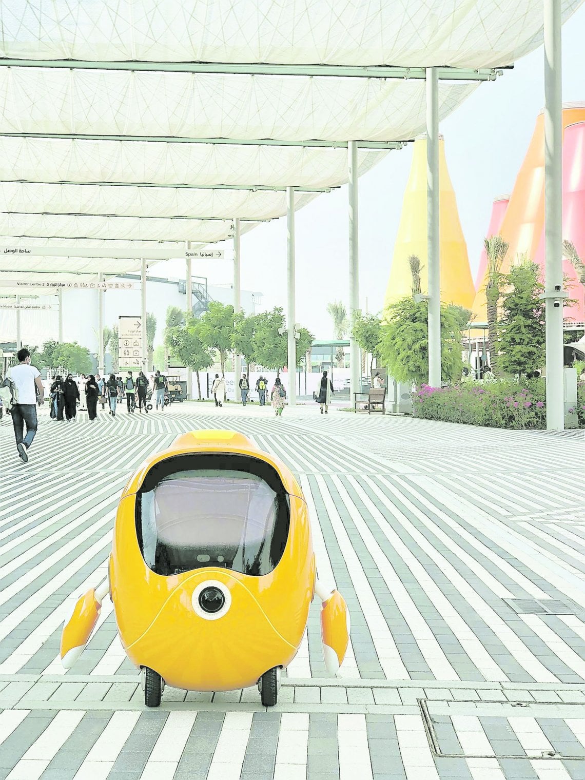 Una delle mascotte dell&rsquo;Expo 2020 a Dubai