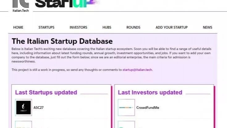 Startup del 27 ottobre, le new entry
