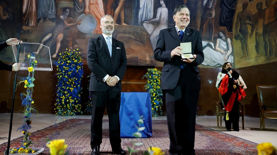 Giorgio Parisi alla consegna del Premio Nobel&nbsp;