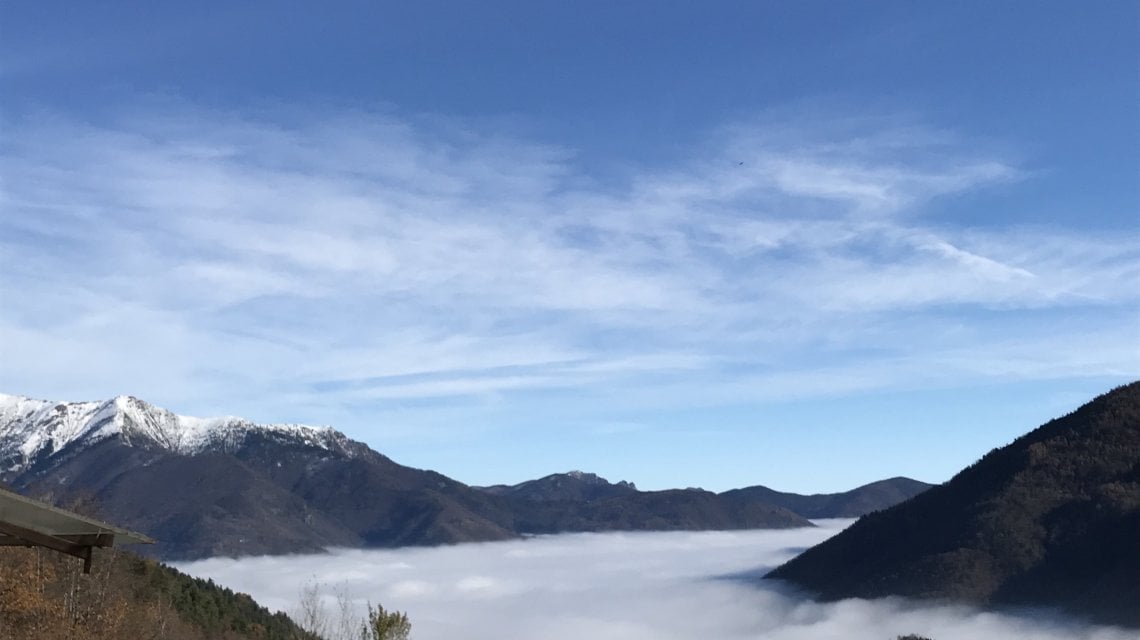 Val Germanasca sotto la nebbia vista da Borgata Granero, Perrero&nbsp;