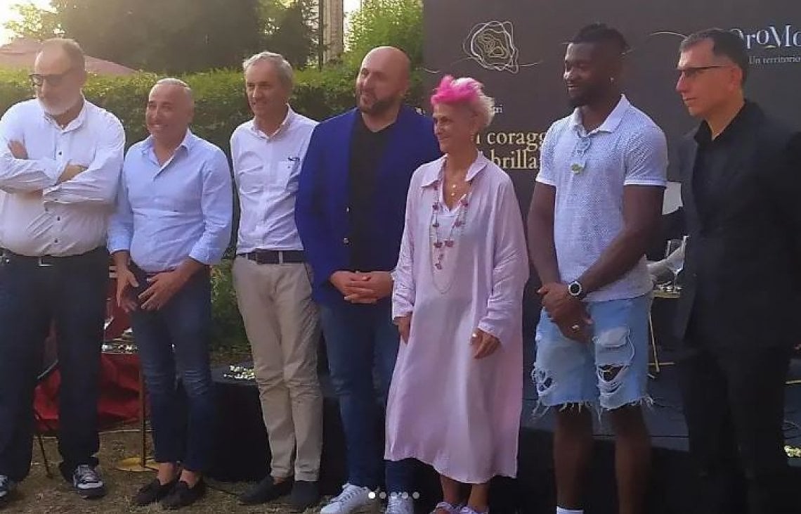 L'incontro di "OroMonferrato" a Castagnole: a destra, il vicesindaco Davide Gatti