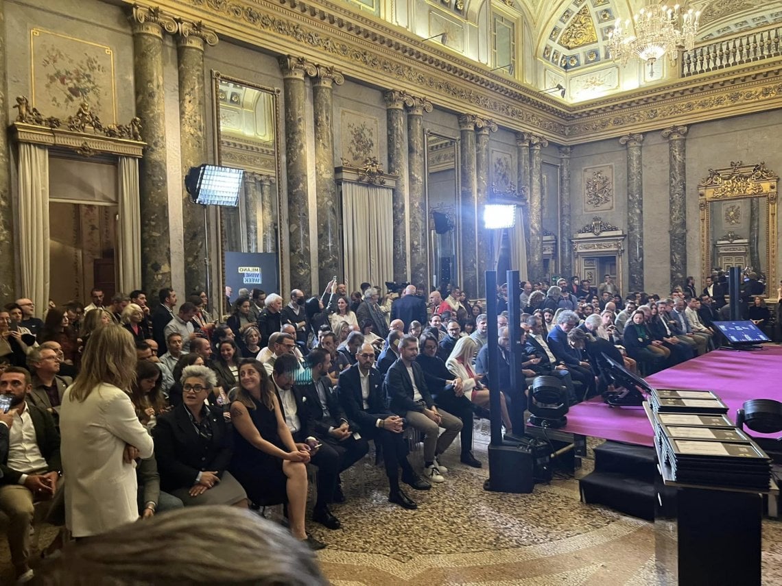 Il pubblico a Palazzo Serbelloni a Milano, sede della MWW