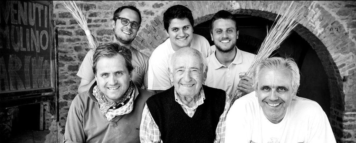 La famiglia Marino, che gestisce l'omonimo mulino