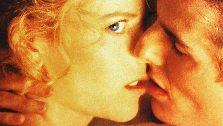 Una scena del film: "Eyes wide shut" con Nicole KIdman e Tom Cruise