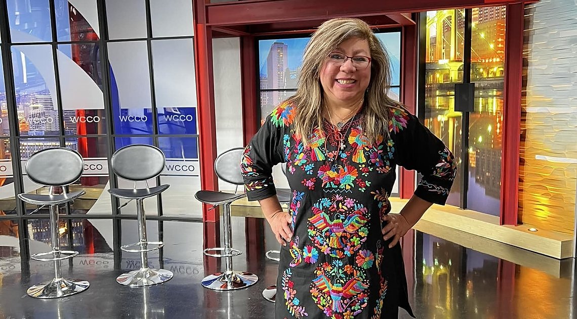 Amalia Moreno-Damgaard in uno studio tv