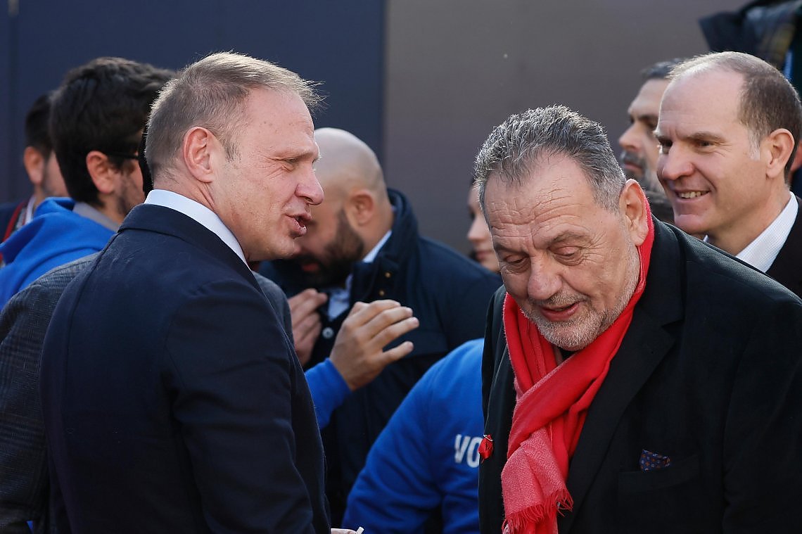 Vissani con il ministro Francesco Lollobrigida ad Atreju, lo scorso dicembre