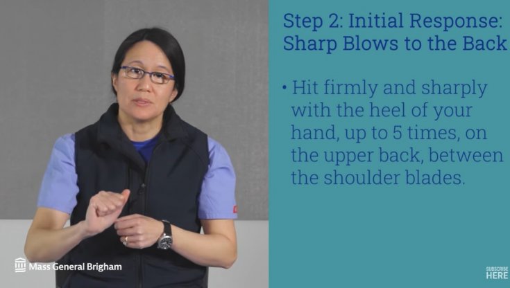 Un fermo immagine di un video tutorial del Mass General Brigham