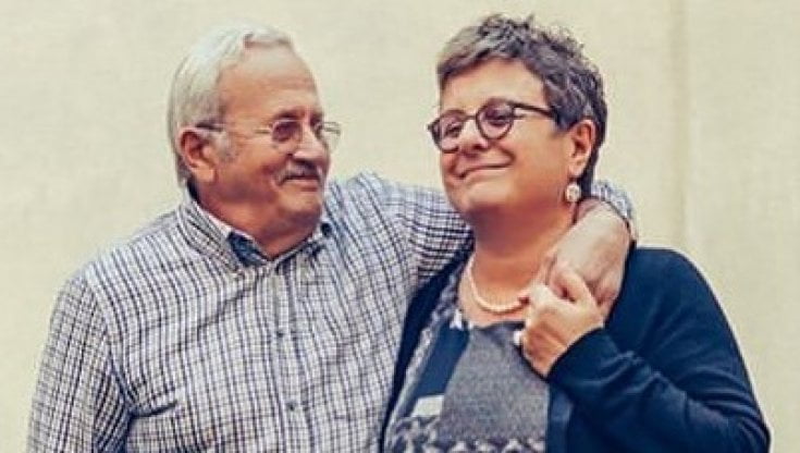 Marco Roscioli con la moglie Anna