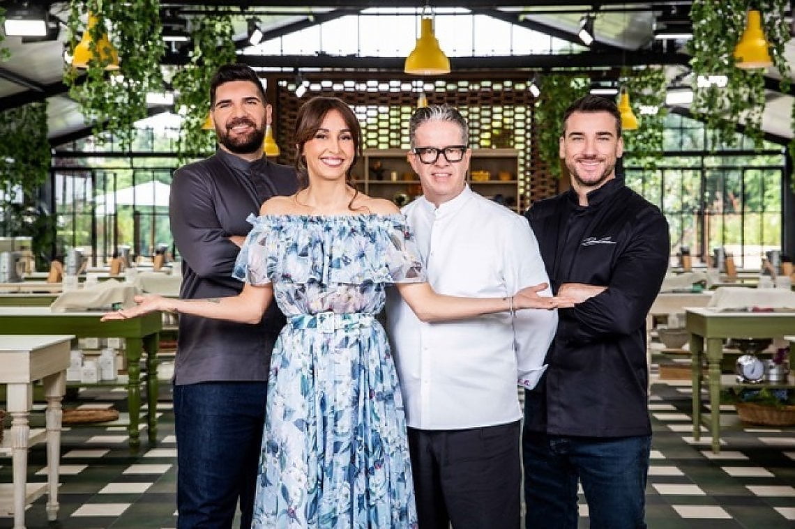 Il cast di Bake-Off: Foglia, Parodi, Knam e Carrara