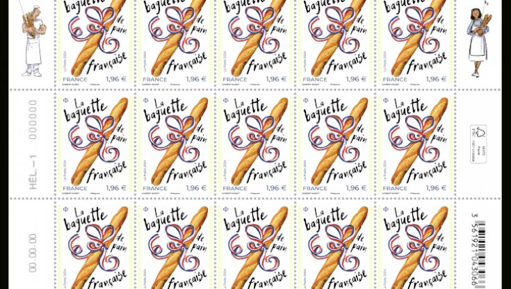 La Francia crea il francobollo "magico" alla baguette: se lo strofini profuma di pane
