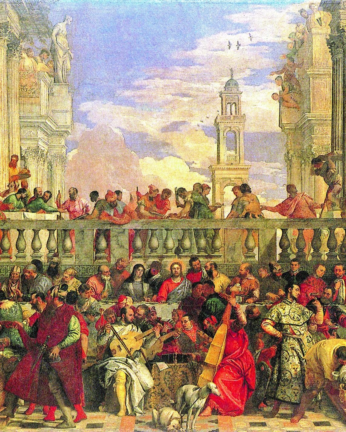 Le nozze di Cana. Il dipinto del 1563 di Paolo Caliari, detto il Veronese, è custodito al museo del Louvre