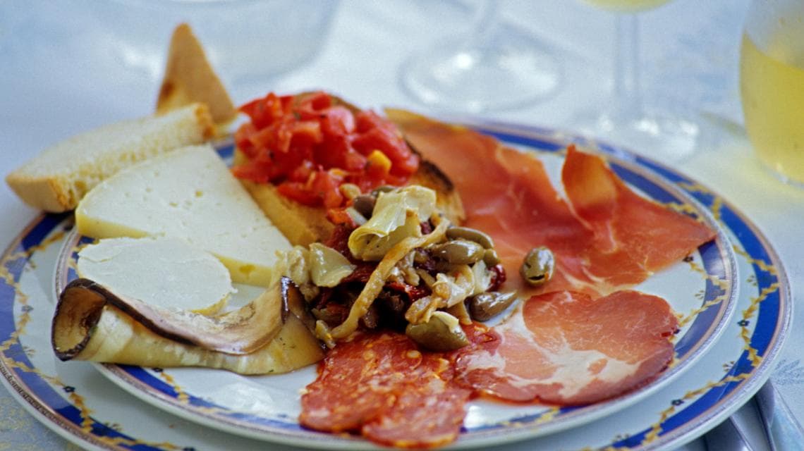 Un tipico antipasto misto calabrese