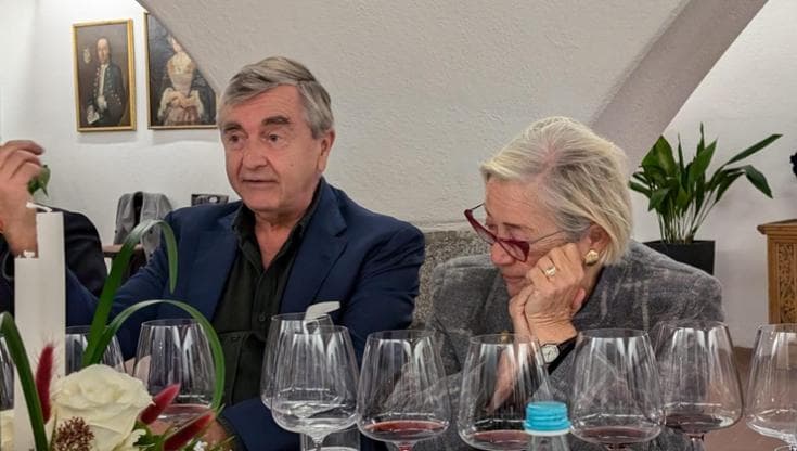 Il Barone Francesco Ricasoli con Donatella Cinelli Colombini a Merano