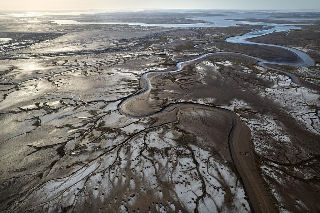 Una vista aerea del fiume Colorado, in Messico (4 aprile 2025, AFP/Getty Images)