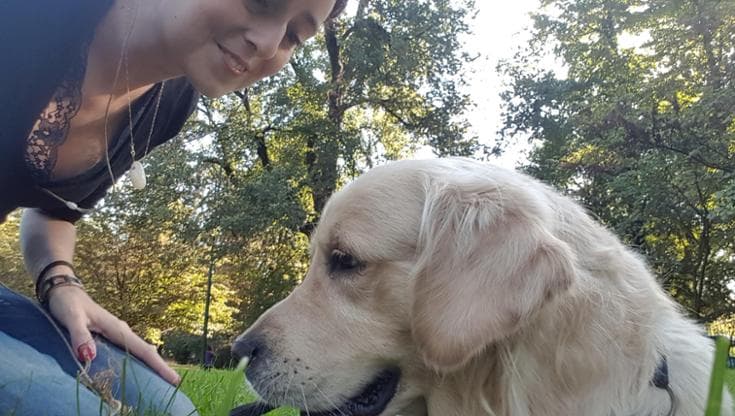 Martina e il cane Breath