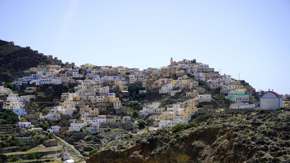 Il villaggio di Olympos a Karpathos