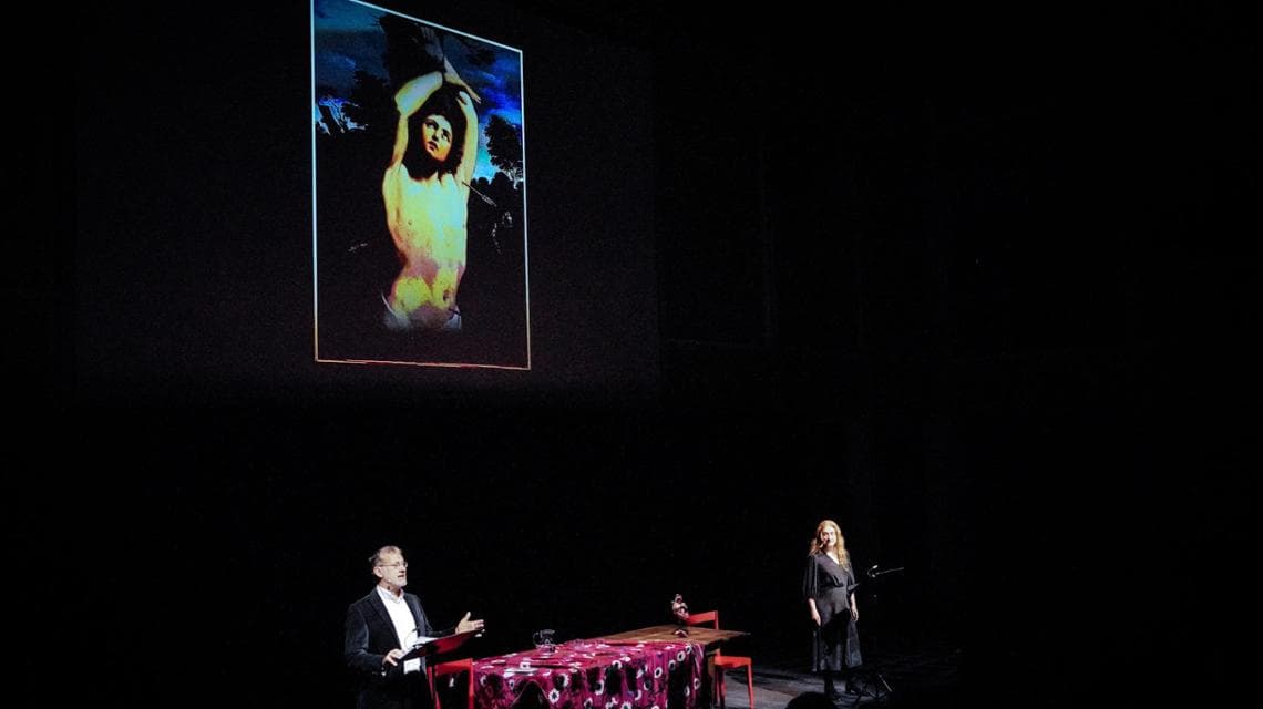 Vittorio Lingiardi e Federica Fracassi in “Corpo, Umano”