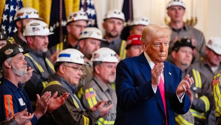 Trump con i minatori