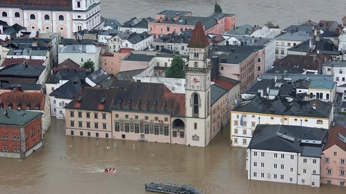Un'immagine dell'alluvione che ha colpito l'Europa centrale