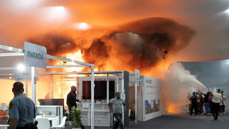 L'incendio a Cop30