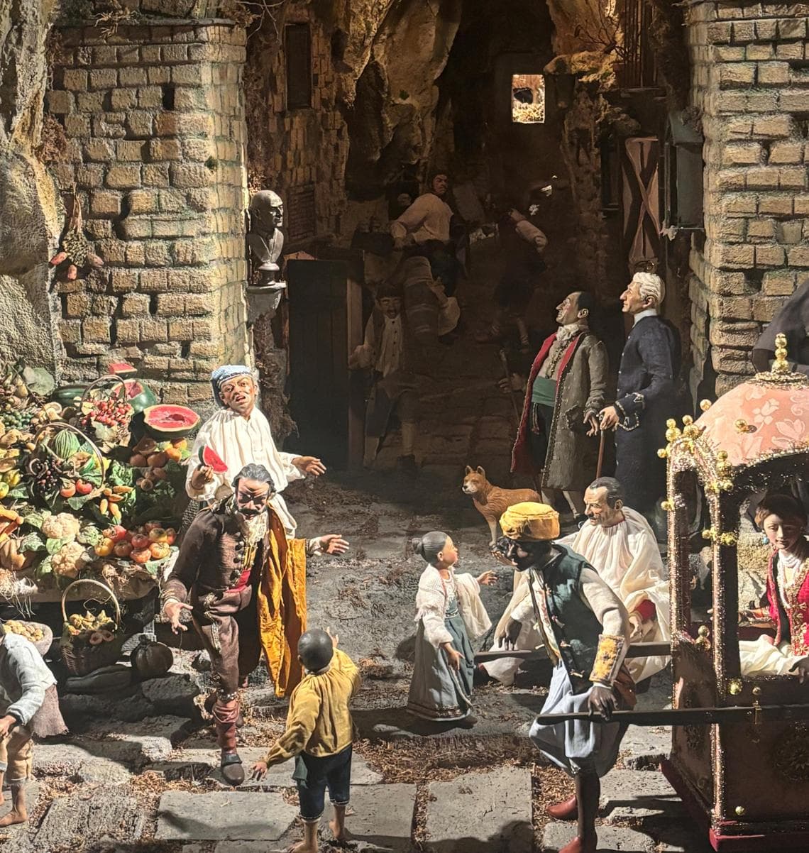 Dettaglio del Presepe Favoloso nella Basilica di Santa Maria della Sanità