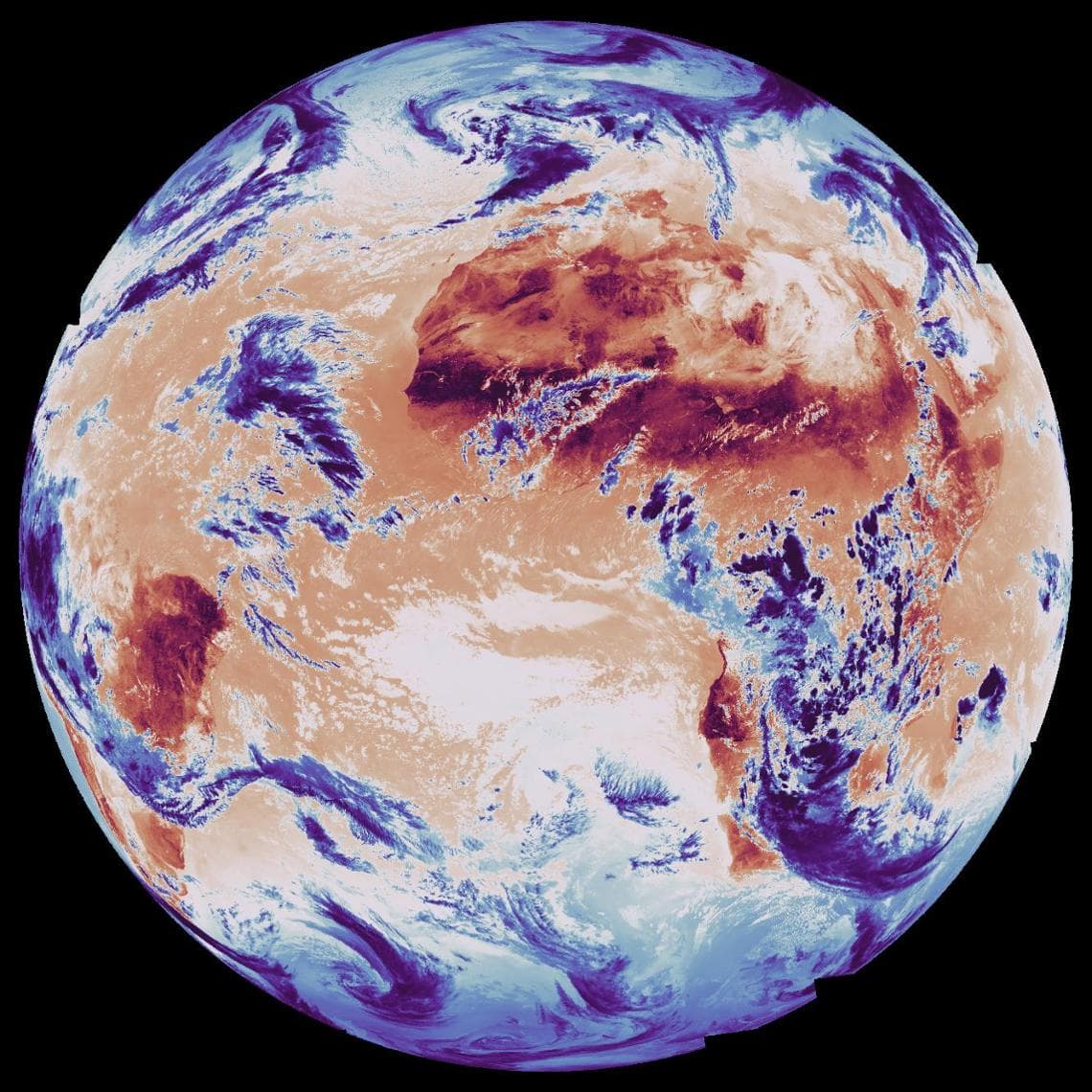 Le temperature della superficie terrestre (Esa/Meteosat Third Generation Sounder)