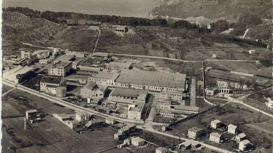 Lo stabilimento Bemberg in una foto d'epoca
