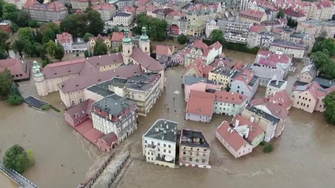Un'immagine dell'alluvione che ha colpito l'Europa centrale nel 2024