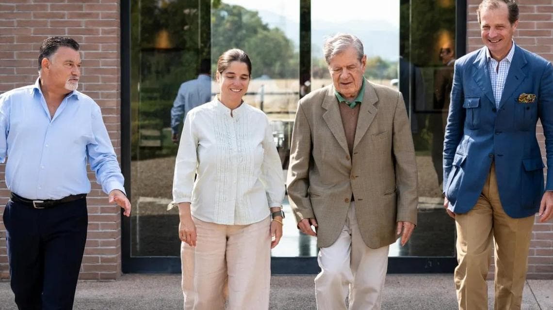 Da sx, Carlo Paoli, Priscilla Incisa della Rocchetta, Nicolò Incisa della Rocchetta e Alessandro Berlingieri (@tenutasanguido)
