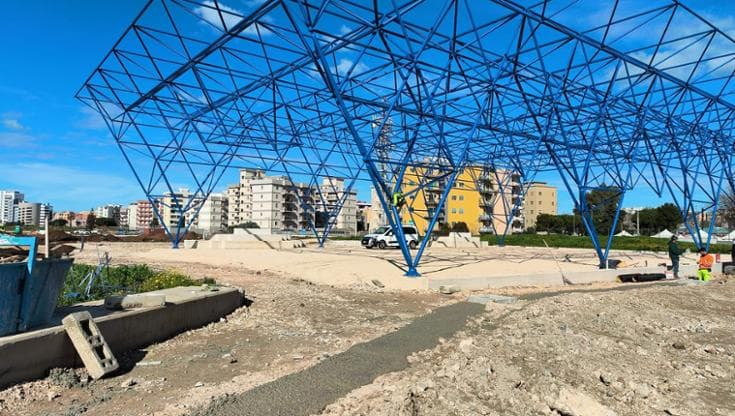Lavori al Parco della Rinascita