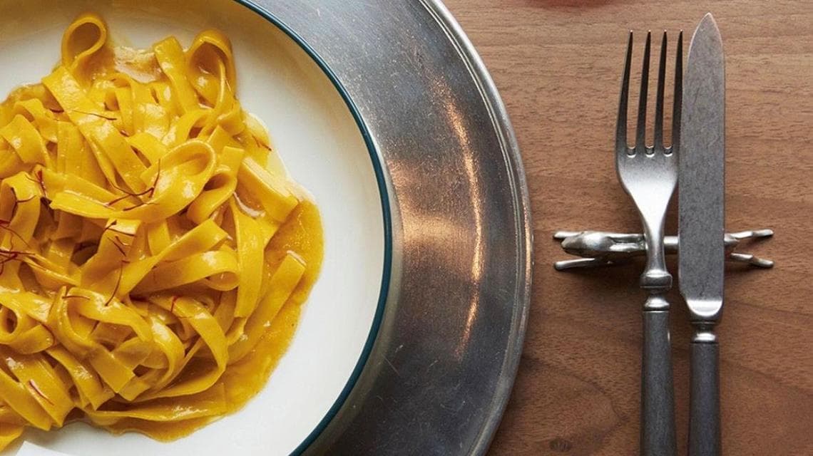 La tagliatella Giallo a Milano di Luca Fantin