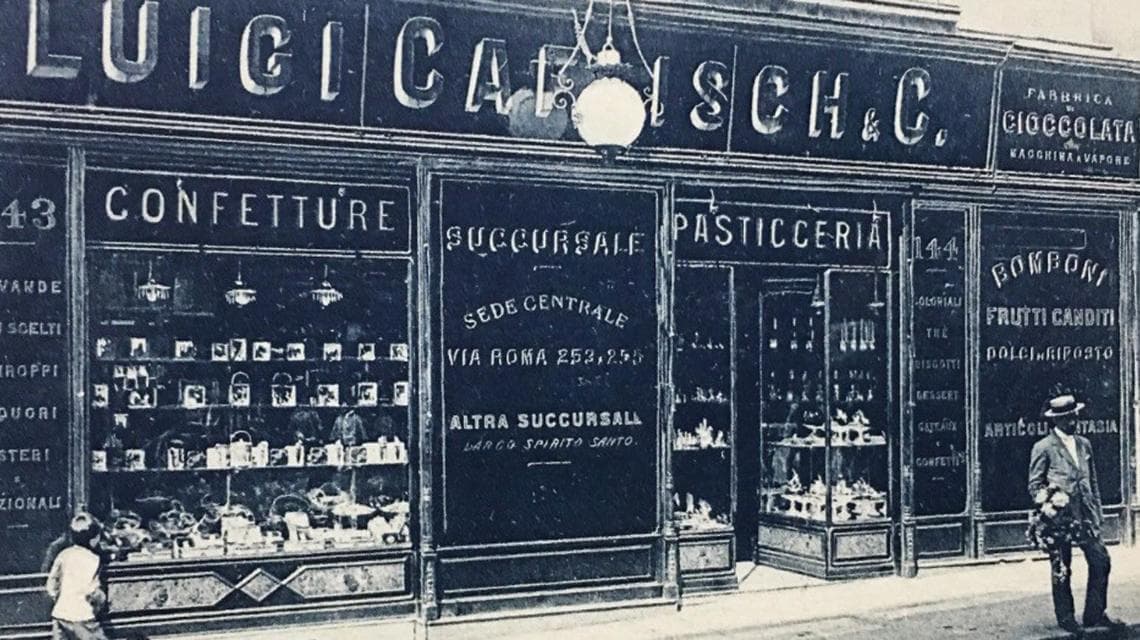 L'antica pasticceria Luigi Caflisch era a Napoli, in via Chiaia