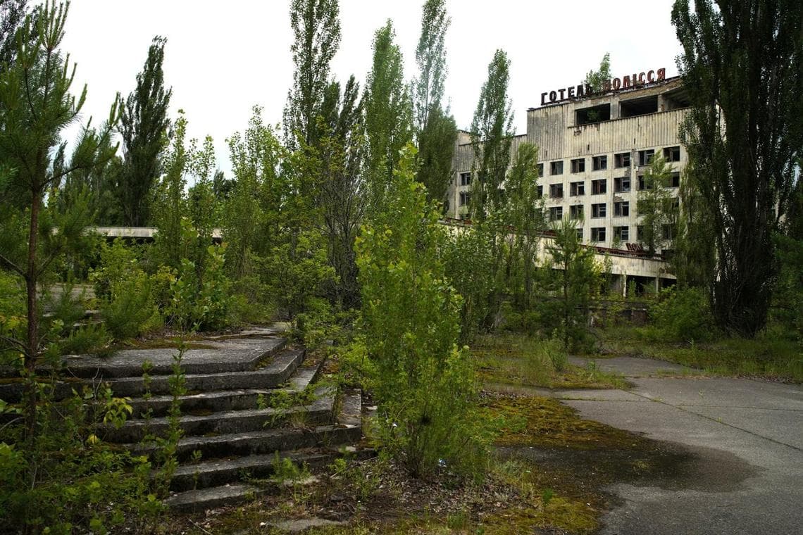 Pripyat'ın ana meydanı. (fotoğraf: Riccardo Venturi/UNEP)
