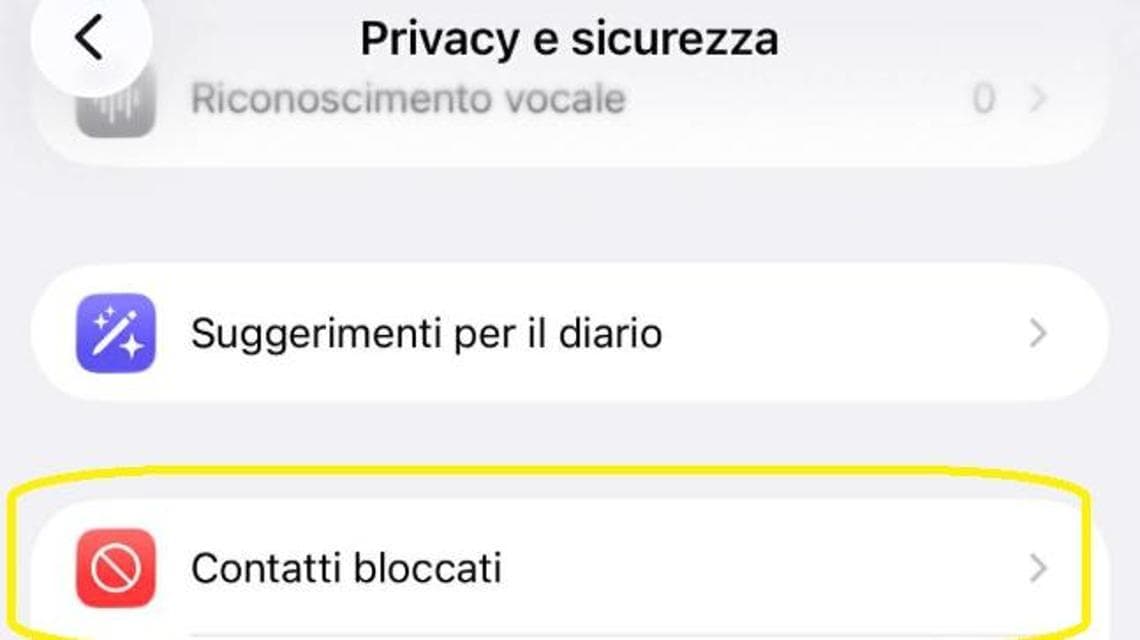 Su iPhone si possono aggiungere contatti o numeri indesiderati da bloccare
