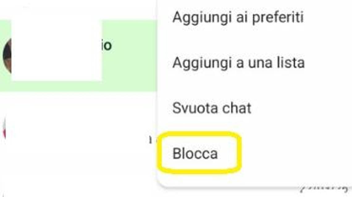 Bloccare un contatto "spam" su WhatsApp