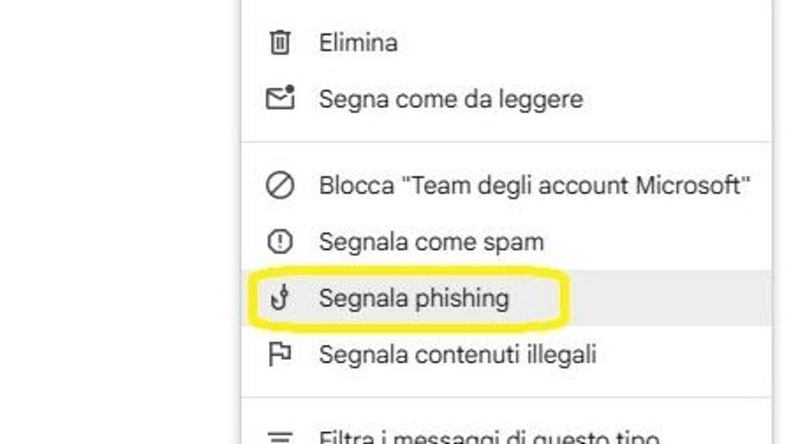 Segnalare il phishing su Gmail