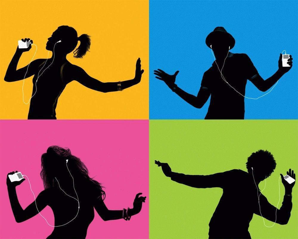 Una delle prime pubblicità dell'iPod