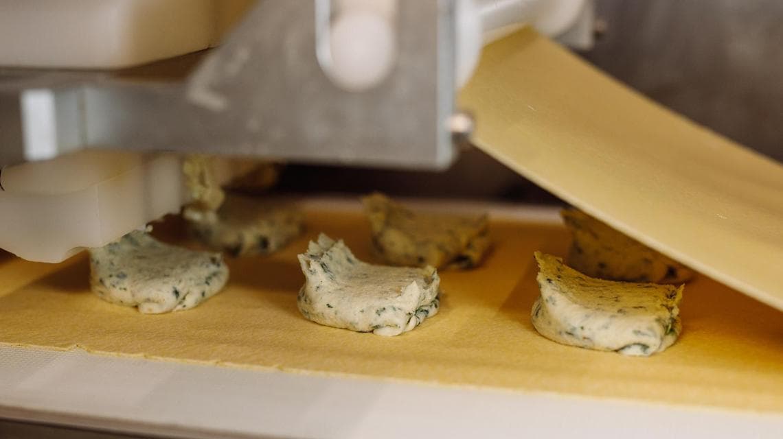 Il ripieno del raviolo gigante