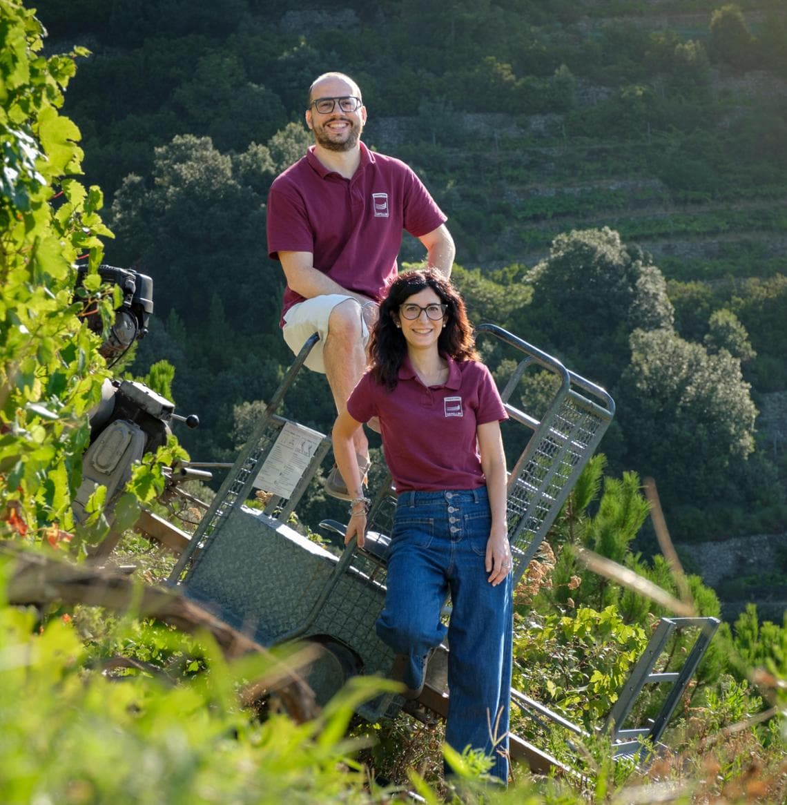 Mirco Cappellini e la moglie Laura Ampollini della cantina Cappellini