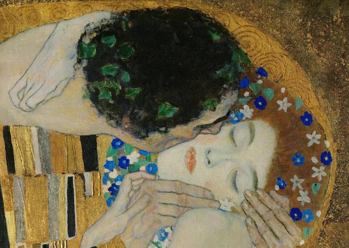 "Il bacio" di Klimt, particolare (1907-1908)