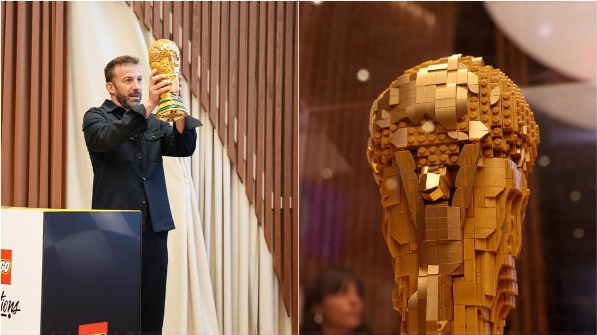 La Coppa del Mondo fatta di LEGO: "3.000 mattoncini per 2 Kg di peso. È fatta per essere sollevata"