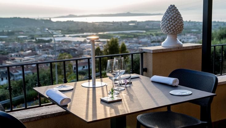 La vista dal ristorante Modì di Torregrotta